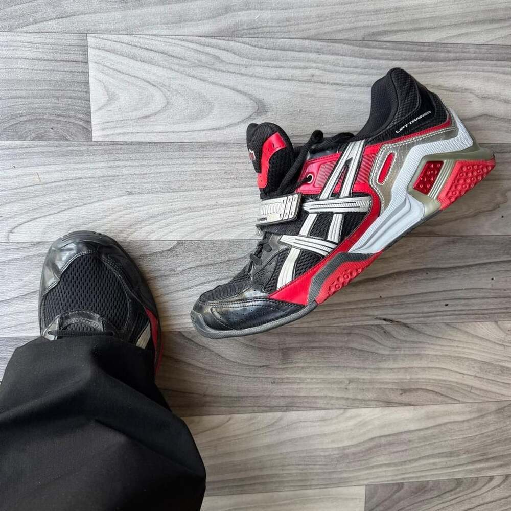 ASICS Lift Trainer S326N Black Red Weightlifting Shoes